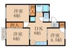 コ－ポ美和Ｂ棟 3DKの間取り