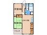 フォ－レスト折尾 2LDKの間取り