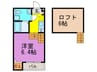 コーポバンラック井尻 1Rの間取り