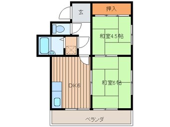 間取図 シャトレ穴生２