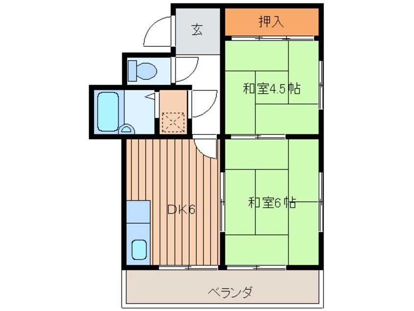 間取図 シャトレ穴生２