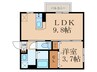 ラ・ジュネス下曽根 1LDKの間取り