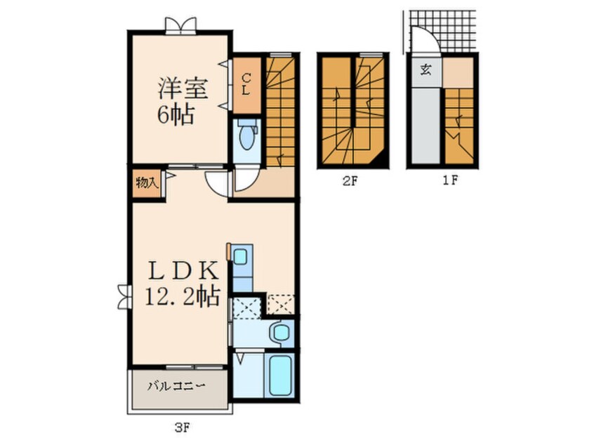 間取図 アメニティ下石田Ⅱ