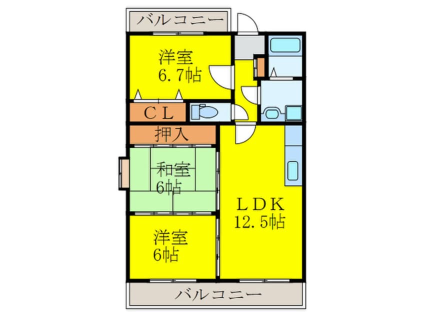 間取図 ルミエール東大利