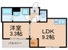 GAIA 櫛原 1LDKの間取り