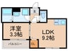 GAIA 櫛原 1LDKの間取り