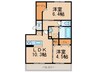 Ｂｅｌｌ　Ｄｅｍｅｕｒｅ　Ａ棟 2LDKの間取り