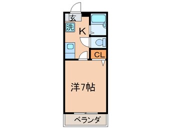 間取図 カンパ－ニュ出屋敷Ⅱ