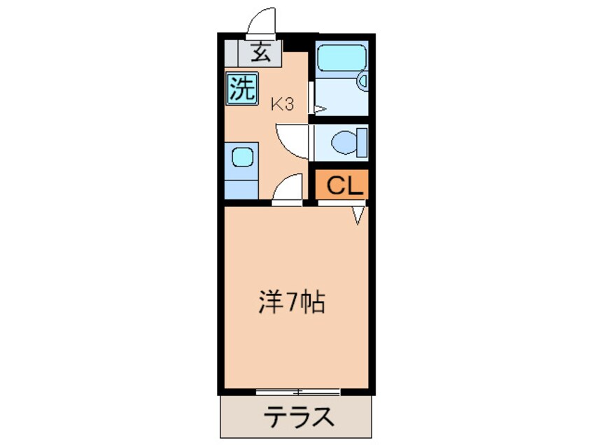 間取図 カンパ－ニュ出屋敷Ⅱ