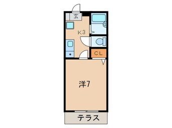 間取図 カンパ－ニュ出屋敷Ⅱ