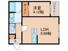 BRAVE　BASE　久留米南 1LDKの間取り
