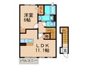 プロムナード上上津役Aの間取図