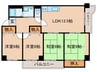 ホワイトキャッスル今池Ⅱ(202) 4LDKの間取り