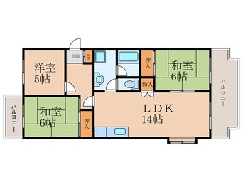 間取図 シャルマンハイツ下曽根