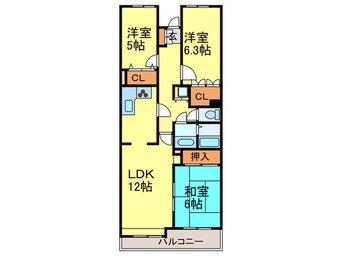 間取図 パークノヴァ春日原