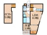URBANO宇美中央 1LDKの間取り
