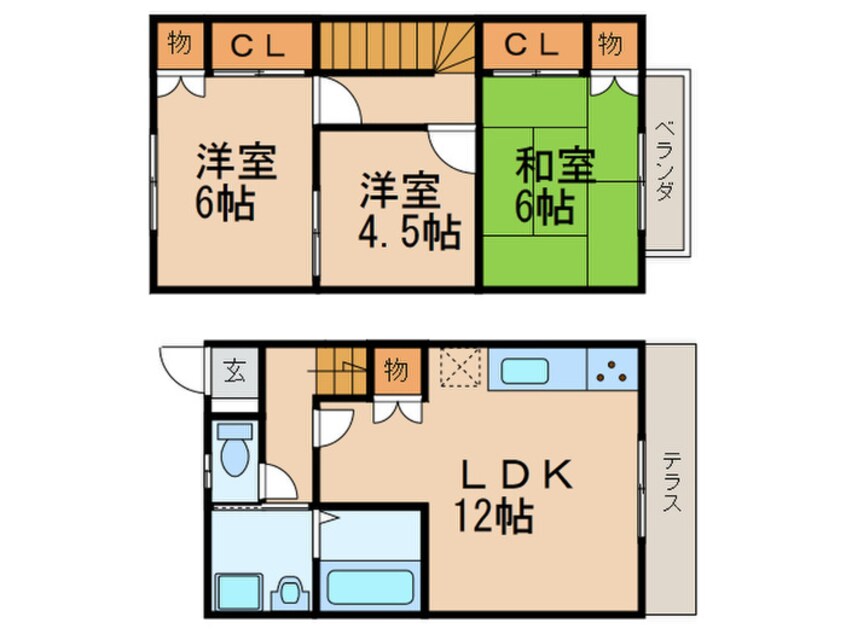 間取図 アベンチュリン東畑