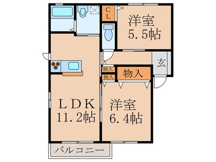 間取り図 ボヌールⅠ