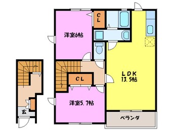 間取図 エスポワ－ルＡ棟