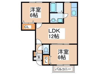 間取図 エスポワ－ルＡ棟