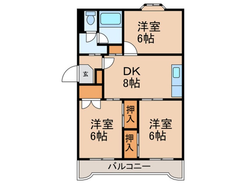 間取図 第２あかめコーポ