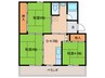 ビレッジハウス今宿3号棟 3DKの間取り