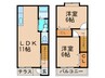 グランメゾン今光１号館 2LDKの間取り