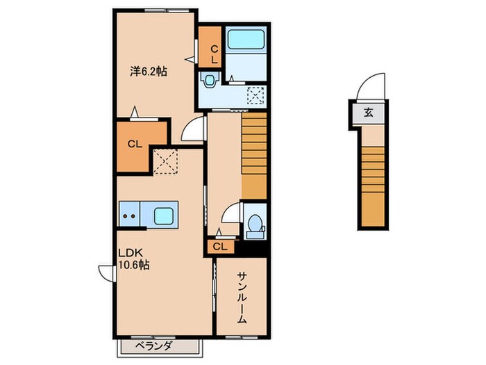 間取り図 仮）グローリア・ヒデB