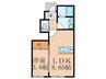 オルテンシア苅田 1LDKの間取り