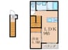 オルテンシア苅田 1LDKの間取り