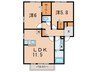 花多来館Ｂ棟 2LDKの間取り