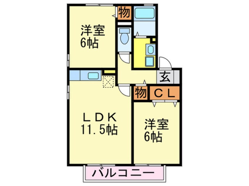 間取図 パークハイム皿山 Ｂ