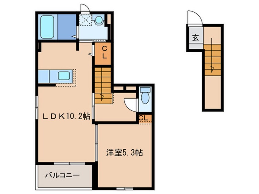 間取図 グレイス田熊Ａ