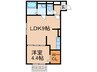 レスポワールⅡ 1LDKの間取り