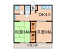九陶ハイツ 2DKの間取り