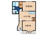 グレイスコート 2DKの間取り