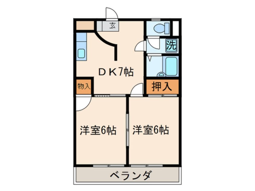 間取図 シャトレ岸ノ浦