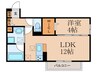 Island御開 1LDKの間取り