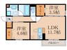 Island御開 2LDKの間取り