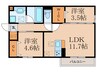 D-ROOM御開 2LDKの間取り
