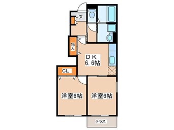 間取図 コ－ポ東野Ｄ