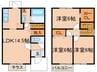 ウィルコ－ト本城 3LDKの間取り