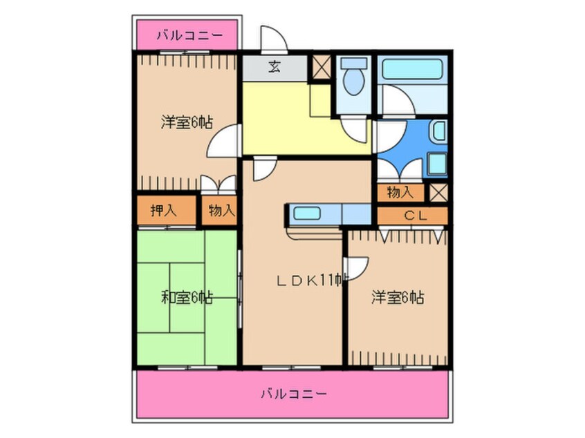 間取図 サンリーラ Ａ