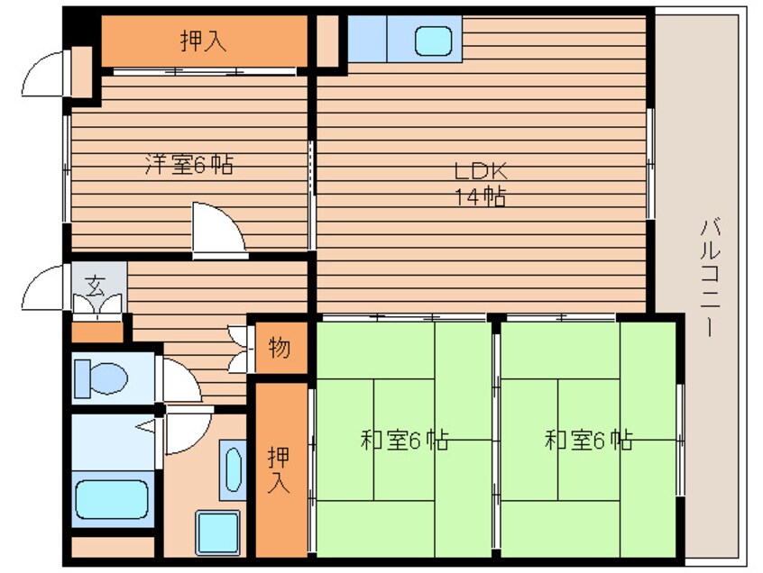 間取図 サン・ビィーム吉塚