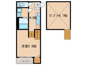 間取図 リ・アンジュ井尻