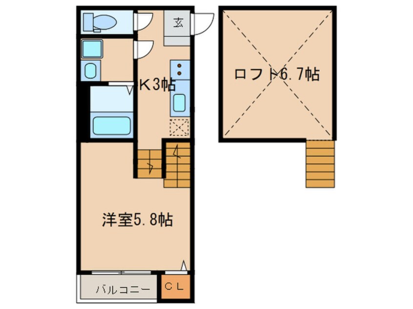 間取図 リ・アンジュ井尻