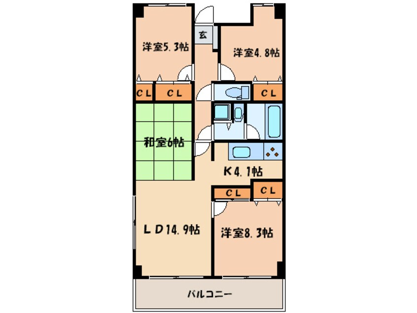 間取図 ＧＯＬＦＯ六本松