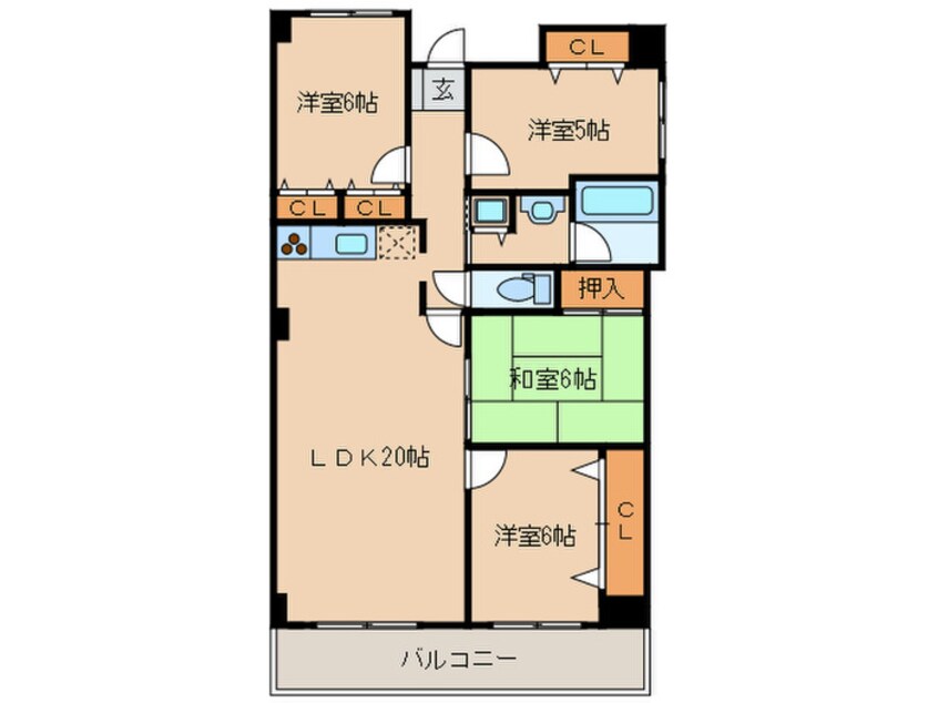 間取図 ＧＯＬＦＯ六本松