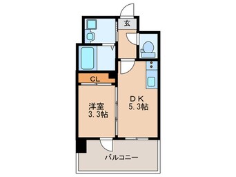 間取図 ｳﾞｨﾗｰｼﾞｭ天神南ｽﾄﾘｰﾄ