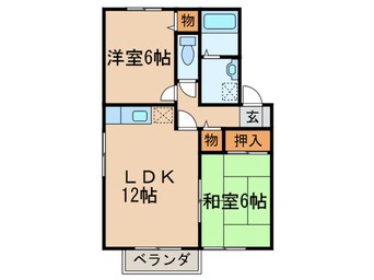 間取図 ヴァンベ－ル大浦Ｂ棟